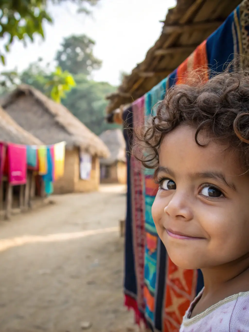 A close-up shot of a child carefully examining a butterfly during an MNG-led nature walk, emphasizing the discovery of local biodiversity.
